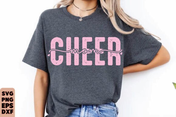 Cheer Mom Gift, Cheerleader Mama SVG Graphics and T-Shirt Designs
