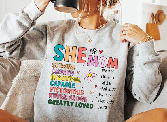 Flower Mom Png, Mom Life, Mother s Day Graphics and T-Shirt Designs