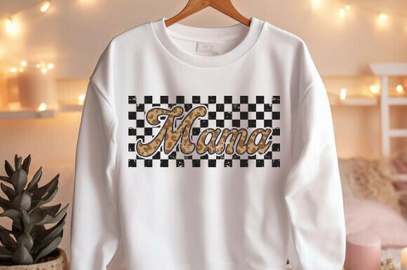 Mama SVG, Checkered Mama,Trendy Mom Life Graphics and T-Shirt Designs