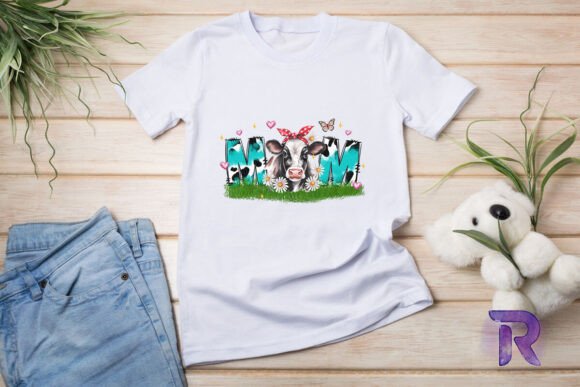 Mom Highland Cow Mother s Day PNG Graphics and T-Shirt Designs