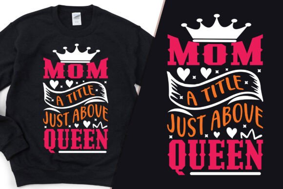 Mom Title Trendy Tshirt Design Graphics Review