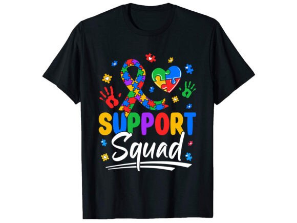 Support Squad Autism T-shirt Graphics and T-Shirt Designs Review
